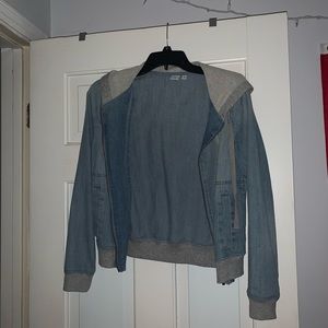 Denim jacket with hood!